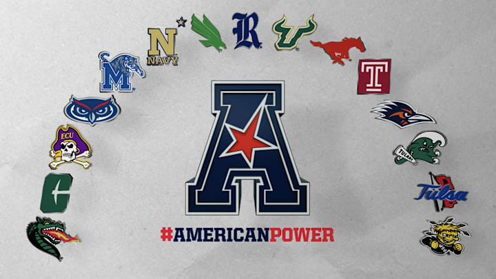 The 15 teams that represent the American Athletic Conference.