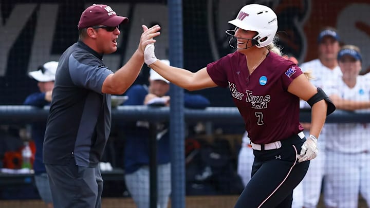 West Texas A&M softball head coach Michael Mook signed a contract extension through the 2028 season. West Texas A&M softball head coach Michael Mook signed a contract extension through the 2028 season.