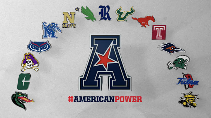The 15 teams that represent the American Athletic Conference.