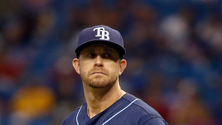 Sep 20, 2017; St. Petersburg, FL, USA; Tampa Bay Rays third baseman Evan Longoria Sep 20, 2017; St. Petersburg, FL, USA; Tampa Bay Rays third baseman Evan Longoria