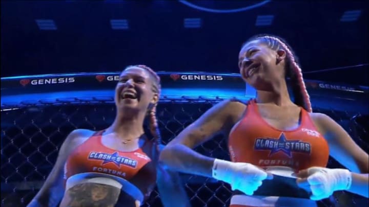 MMA fighters flash breasts 