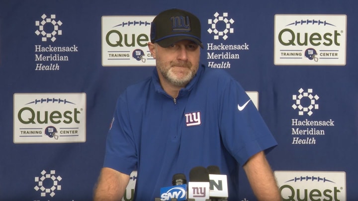 New York Giants defensive coordinator Shane Bowen New York Giants defensive coordinator Shane Bowen