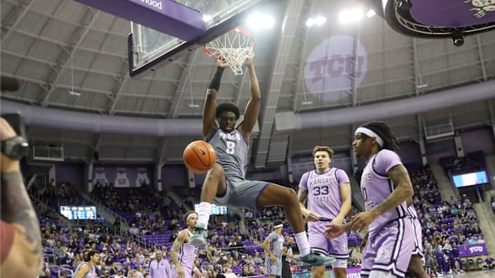 TCU's Ernest Udeh Jr. dunks a basket in the win over Kansas State on January 4. 