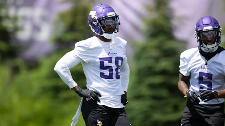 Jonathan Greenard at Vikings offseason practice.