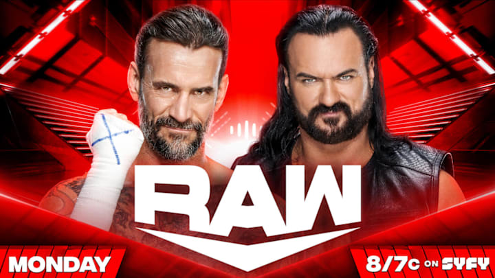CM Punk and Drew McIntyre will appear on WWE Monday Night Raw. CM Punk and Drew McIntyre will appear on WWE Monday Night Raw.
