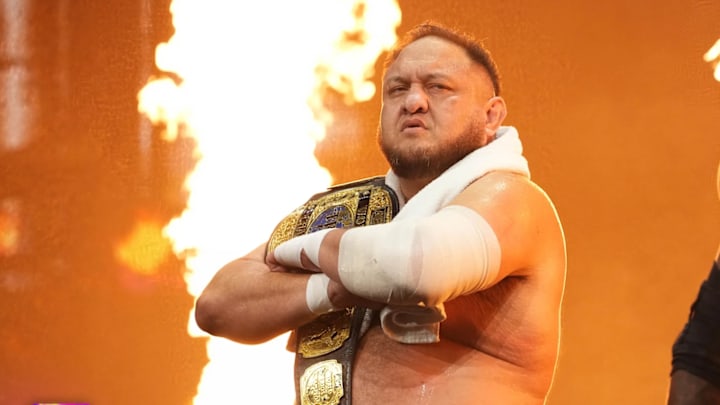 AEW World Trios Champion Samoa Joe will stand face-to-face with AEW Men's World Champion Hangman Adam Page tonight.
