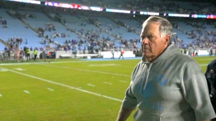 Bill Belichick did not have a good time in his UNC debut. Bill Belichick did not have a good time in his UNC debut.