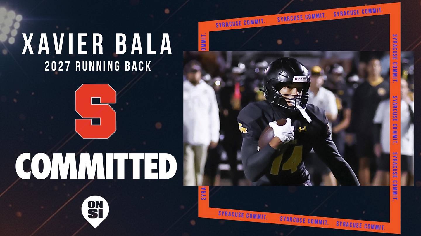 Why did 2027 RB Xavier Bala commit to Syracuse?