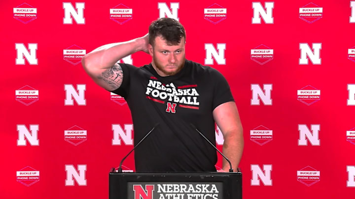 Riley Van Poppel at his media availability. Riley Van Poppel at his media availability.