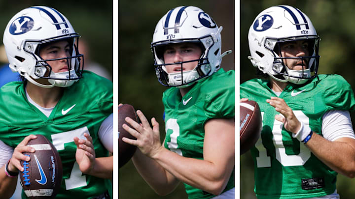 BYU quarterbacks at Fall Camp BYU quarterbacks at Fall Camp