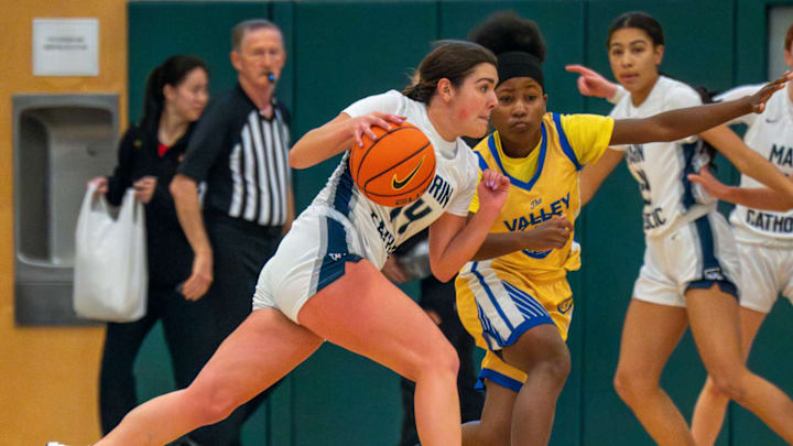 Pinole Valley girls basketball vs. Marin Catholic NCS playoffs