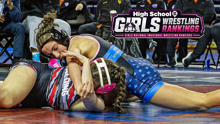 Wyoming Seminary's Jaclyn Bouzakis (top) remains the nation's No. 1-ranked wrestler at 105 pounds despite a loss at the Women's National Duals, thanks to an impressive résumé that includes multiple world medals and national championships. Wyoming Seminary's Jaclyn Bouzakis (top) remains the nation's No. 1-ranked wrestler at 105 pounds despite a loss at the Women's National Duals, thanks to an impressive résumé that includes multiple world medals and national championships.