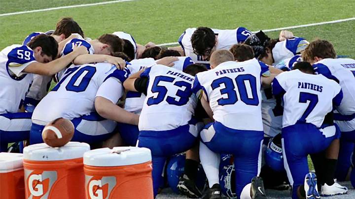 The Hancock Panthers huddle prior to start of a game during the 2025 season. The Hancock Panthers huddle prior to start of a game during the 2025 season.