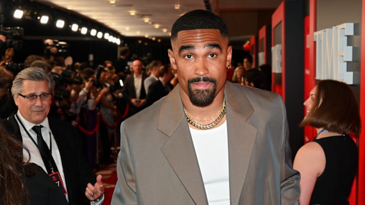 Jalen Hurts attends an event honoring the 2025 Time 100. Jalen Hurts attends an event honoring the 2025 Time 100.
