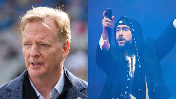 Roger Goodell defended the NFL choosing Bad Bunny as their halftime show performer. 