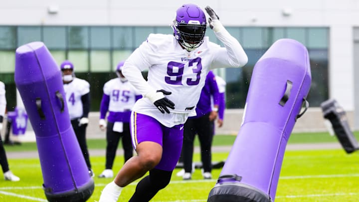 Vikings defensive tackle Jonathan Allen during minicamp. Vikings defensive tackle Jonathan Allen during minicamp.