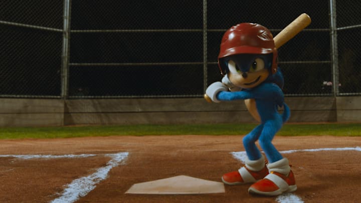 Sonic (Ben Schwartz) in SONIC THE HEDGEHOG from Paramount Pictures and Sega. Photo Credit: Courtesy Paramount Pictures and Sega of America.