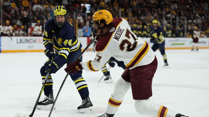 Gophers freshman Javon Moore from Minnesota's earlier series against Michigan in the Twin Cities. Gophers freshman Javon Moore from Minnesota's earlier series against Michigan in the Twin Cities.