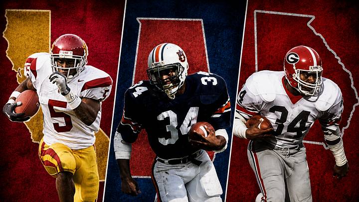 Reggie Bush, Bo Jackson, Herschel Walker via Getty Images