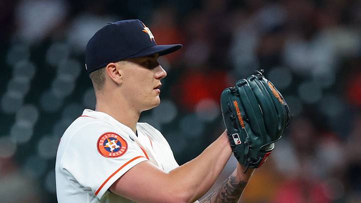 Houston Astros starting pitcher Hunter Brown (58) Credit: Thomas Shea-Imagn Images