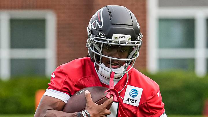 Atlanta Falcons wide receiver Jahan Dotson 