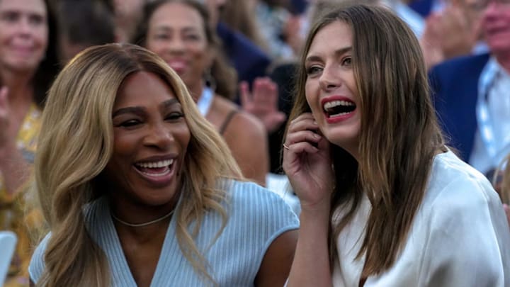 Serena Williams introduced Maria Sharapova during her induction ceremony into the International Tennis Hall of Fame.