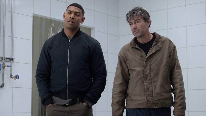 Aaron Pierre and Kyle Chandler in DC Studios' LANTERNS