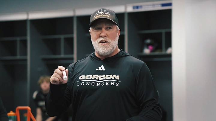 Gordon head coach Mike Reed has built one of the most successful six-man high school football programs in the county. His Longhorns have won 48 consecutive games dating back to 2022. Gordon head coach Mike Reed has built one of the most successful six-man high school football programs in the county. His Longhorns have won 48 consecutive games dating back to 2022.