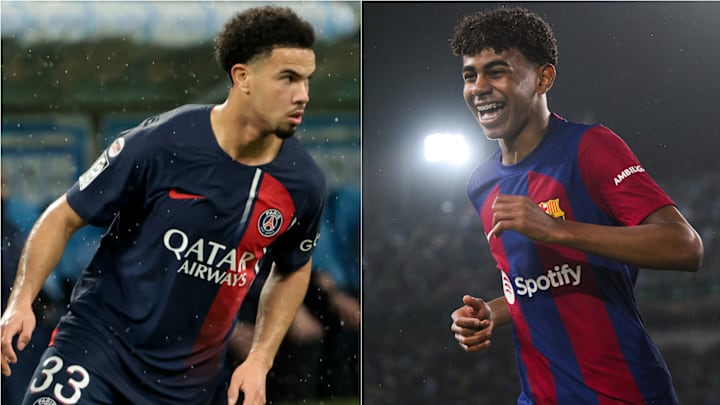 Warren Zaïre Emery et Lamine Yamal, deux des pépites de ce PSG - FC Barcelone