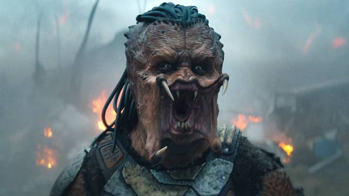 Dek (Dimitrius Schuster-Koloamatangi) in 20th Century Studios' PREDATOR: BADLANDS film. Photo courtesy of 20th Century Studios. © 2025 20th Century Studios. All Rights Reserved.