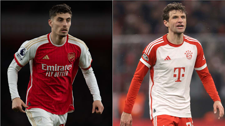 Kaï Havertz (Arsenal) et Thomas Muller (Bayern Munich)