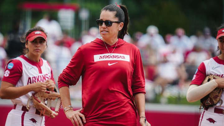 Courtney Deifel during the first game of the Super Regionals between Ole Miss and Arkansas. The Rebels won 9-7