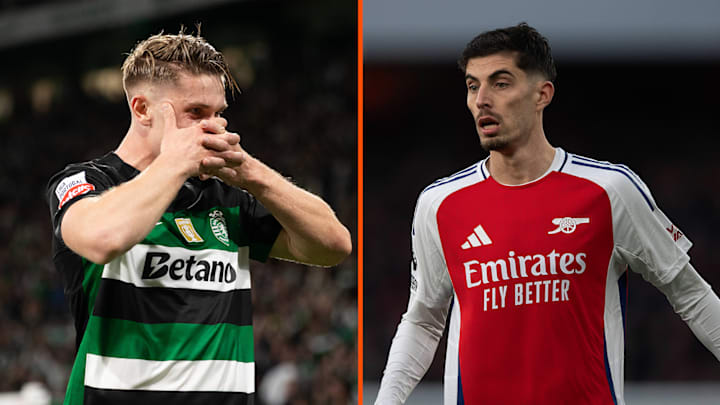 Spielen Viktor Gyökeres und Kai Havertz (r.) bald zusammen für Arsenal? Spielen Viktor Gyökeres und Kai Havertz (r.) bald zusammen für Arsenal?