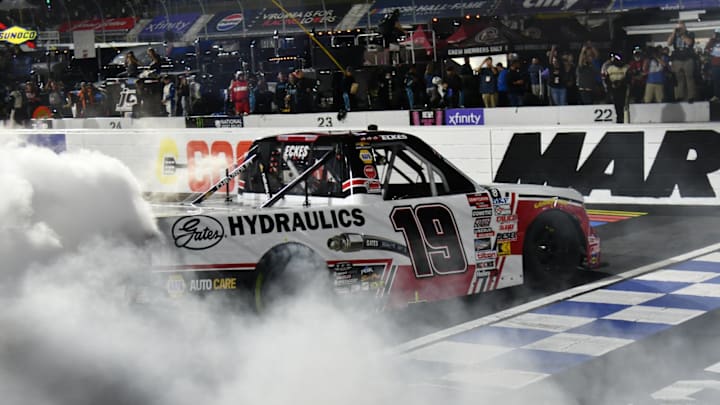 Christian Eckes took the win in Friday's NASCAR Craftsman Truck Series Zip Buy Now, Pay Later 200 at Martinsville, but it may come at a price.