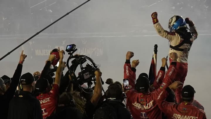 Justin Allgaier finished second to Riley Herbst in Saturday's NASCAR Xfinity Series Championship Race at Phoenix Raceway to secure his first career Xfinity Series championship. Justin Allgaier finished second to Riley Herbst in Saturday's NASCAR Xfinity Series Championship Race at Phoenix Raceway to secure his first career Xfinity Series championship.
