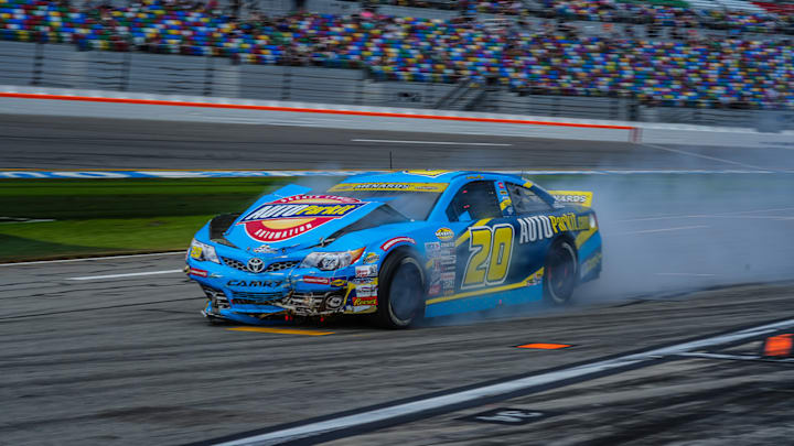 Lawless Alan was one of many drivers, who suffered massive damage throughout the day in the ARCA Menards Series Ride the Dente 200 at Daytona. Lawless Alan was one of many drivers, who suffered massive damage throughout the day in the ARCA Menards Series Ride the Dente 200 at Daytona.