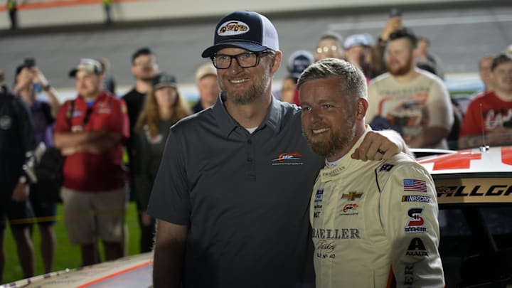 Dale Earnhardt Jr. (left) is open to bringing his JR Motorsports team to the NASCAR Cup Series full-time, but there are still some obstacles before he could make that happen. Dale Earnhardt Jr. (left) is open to bringing his JR Motorsports team to the NASCAR Cup Series full-time, but there are still some obstacles before he could make that happen.