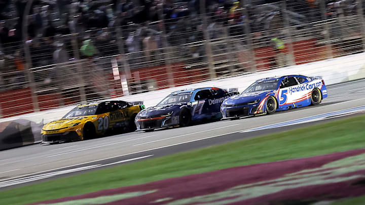 Carson Hocevar [77] came up just shy of his first career NASCAR Cup Series win, and he also ruffled plenty of feathers in the Ambetter Health 400 at Atlanta Motor Speedway.