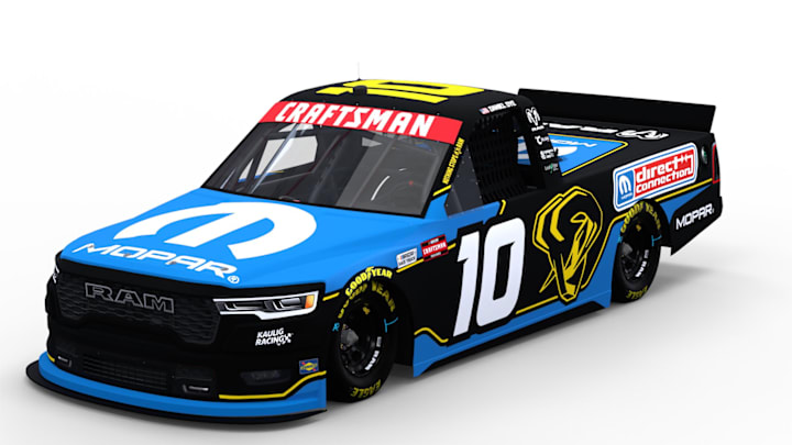 Daniel Dye will pilot this No. 10 Mopar Ram 1500 during the 2026 NASCAR Craftsman Truck Series season. Daniel Dye will pilot this No. 10 Mopar Ram 1500 during the 2026 NASCAR Craftsman Truck Series season.