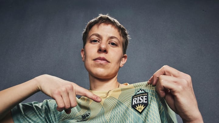 Canada midfielder Quinn is one of the faces of the new Canadian women's soccer league, the Northern Super League. 