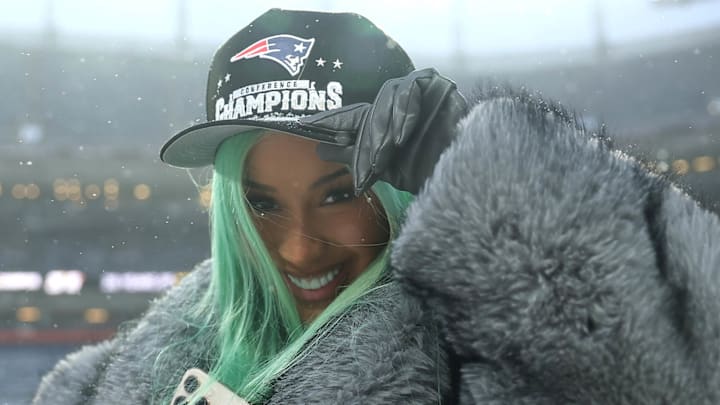 Cardi B was fired up when Stefon Diggs and the Patriots clinched a spot in Super Bowl LX.