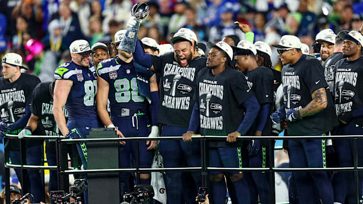 The Seahawks clinched a Super Bowl title on Sunday night with a 29–13 win over the Patriots.