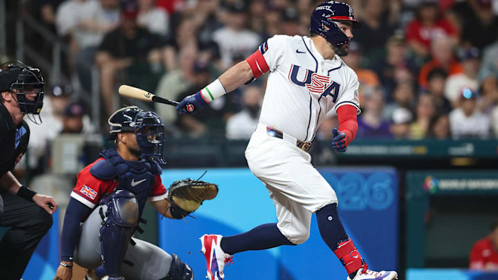 Schwarber smacked a go-ahead two-run homer in Team USA’s WBC matchup against Great Britain on Saturday night.
