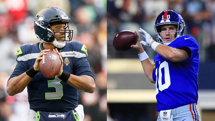 Russell Wilson y Eli Manning, aspirantes al Salón de la Fama. Russell Wilson y Eli Manning, aspirantes al Salón de la Fama.