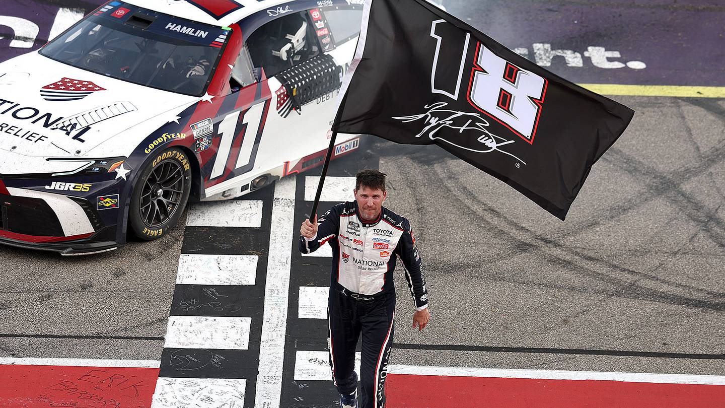 Hamlin Honors Fallen Busch At Michigan, Matches Busch's Care