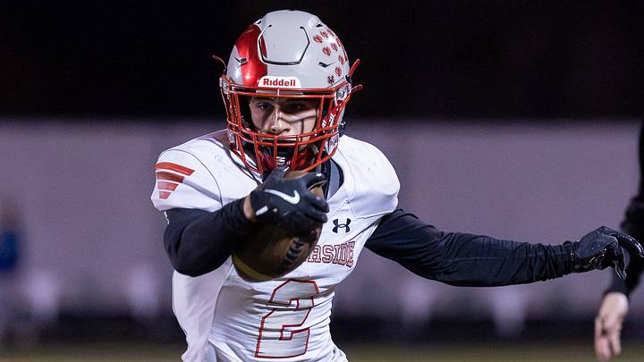 Riverside's Cade Koesel had a night for the ages, returning three kickoffs for touchdowns and hauling in a long TD pass in the Rams' 45-36 over Lakeside Riverside's Cade Koesel had a night for the ages, returning three kickoffs for touchdowns and hauling in a long TD pass in the Rams' 45-36 over Lakeside