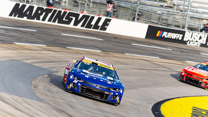 William Byron will lead the field to green in Sunday's Xfinity 500 at Martinsville, but he's not getting ahead of himself, he knows more work is ahead if he is going to win. William Byron will lead the field to green in Sunday's Xfinity 500 at Martinsville, but he's not getting ahead of himself, he knows more work is ahead if he is going to win.
