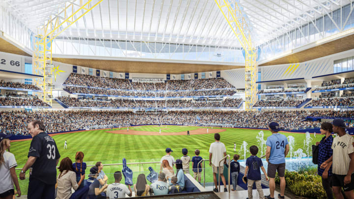 Renderings of the Rays' proposed ballpark were released in May.