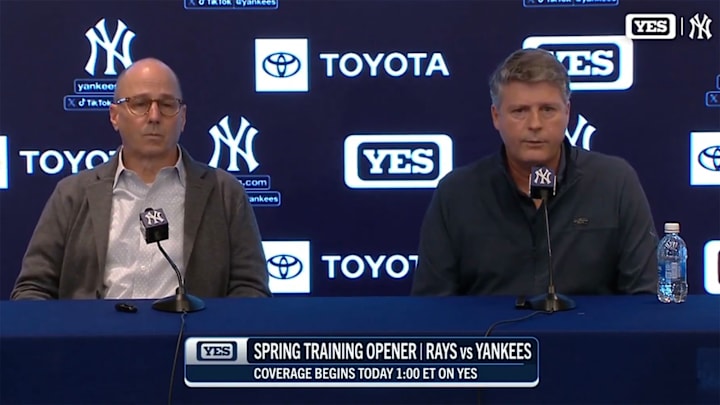 Hal Steinbrenner and Brian Cashman addressed the media on Friday. Hal Steinbrenner and Brian Cashman addressed the media on Friday.