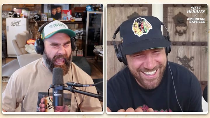 Jason and Travis Kelce have hosted the "New Heights" podcast together since September 2022.